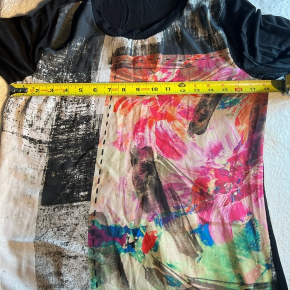 Edista Women's Graphic 3/4 Sleeve Relaxed Fit Top Size M - Picture 5 of 7